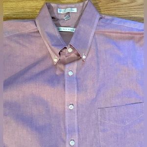 Geoffrey Beane Short Sleeve Buttondown Shirt - Size XL - 17.5 Neck - Pinkish/Red